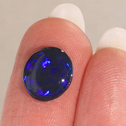 2.20ct Black Opal - 9 x 10.5 x 3mm